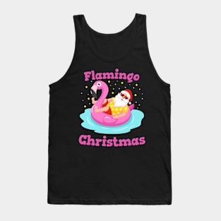 Merry Christmas Flamingo Inflatable print Tank Top